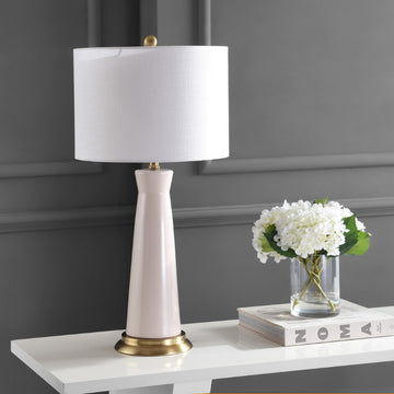 Hartley 29" Ceramic Column LED Table Lamp - JONATHAN Y